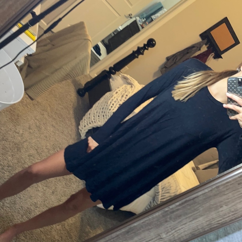 Long sleeve black dress